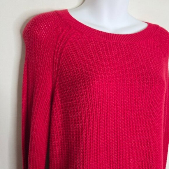 Old Navy Red Knit Pullover Tunic Sweater Lightweight Women's Size Small - Picture 2 of 7